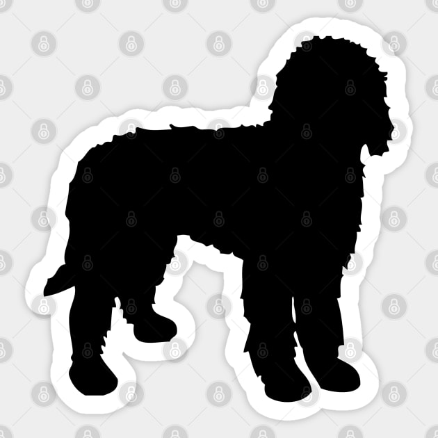 Labradoodle Silhouette Sticker by emrdesigns